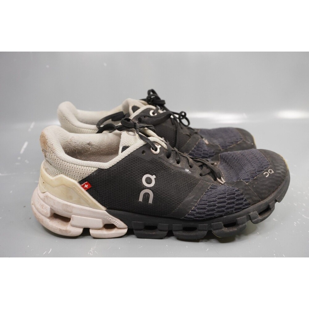On Cloudflyer 4 Running Shoes Black White Women 6.5 Stability Sneakers Training